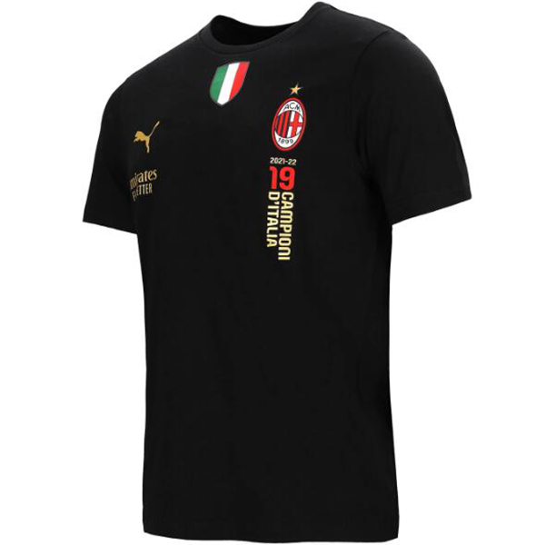 AC Milan 19 champion Italy milanposts black shirt men's soccer uniform top kit 2022-2023